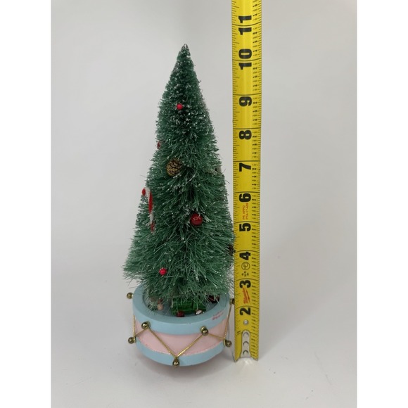 Musical Bottle Brush Christmas Tree Silent Night Spins Taiwan Toys ~WORKING - Picture 12 of 12